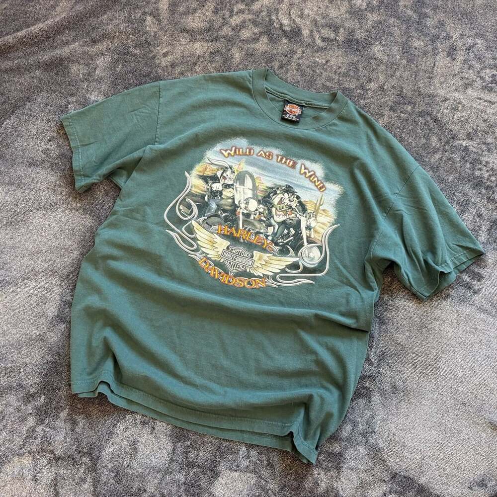 Y2K Stratman Harley-Davidson x Looney Tunes Tee Sz XL